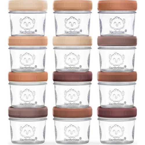 12-Pack Prep Jars Baby Food Storage Glass Containers
