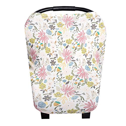 Copper Pearl Baby Car Seat Cover Canopy and Nursing Cover Multi-Use Stretchy 5 in 1 Gift Olive
