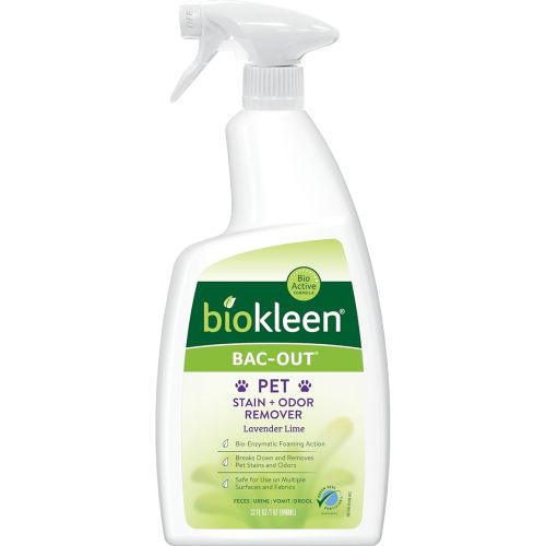 Biokleen Bac-Out Pet Stain Remover - 32 Ounce - Enzymatic, Natural, Destroys Stains & Odors Safely, for Pet Stains on Carpets - Eco-Friendly, Plant-Based