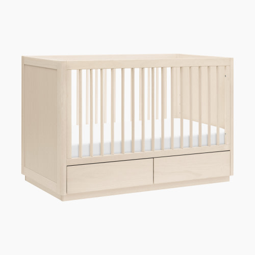 babyletto Bento 3-in-1 Storage Crib with Toddler Bed Conversion Kit - Washed Natural
