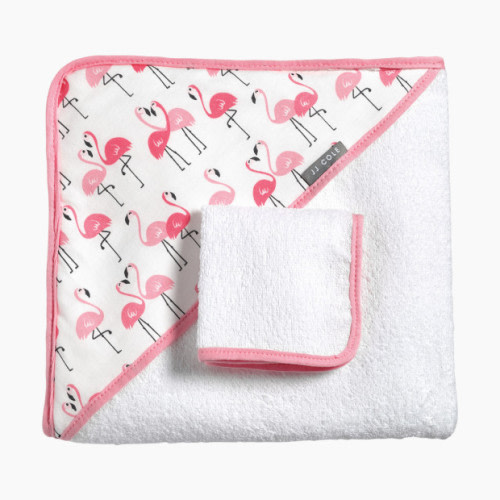 JJ Cole Hooded Towel Set - Flamingos