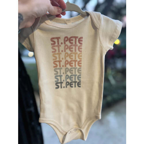 Retro St Pete Earth Tones Onesie