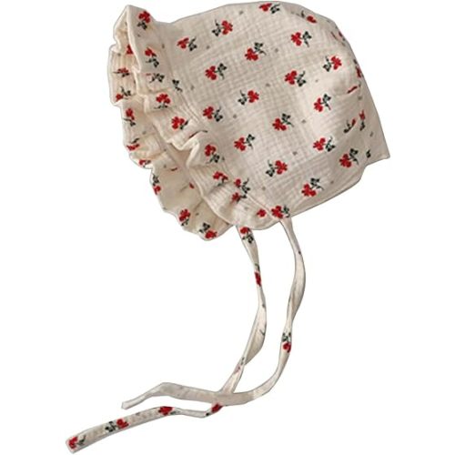 DIMITU Lace Floral Patter Bonnet Hat Stylish & Comfortable Hat Lovely Kids for Newborn Infant Princess