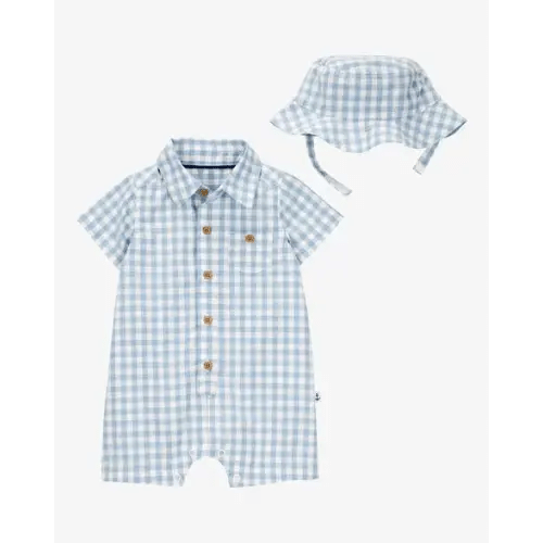 Baby 2-Piece Gingham Romper & Hat Set - Carter's | Carter's