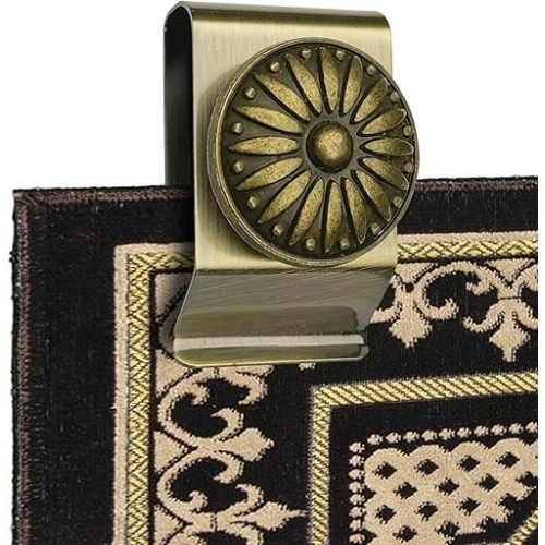 Tapestry Wall Hanging Clamps 4 Pack Textile Art Decoration Wall Hangers Metal Clips for Hanging Rugs Carpet Wall Display (Bronze)