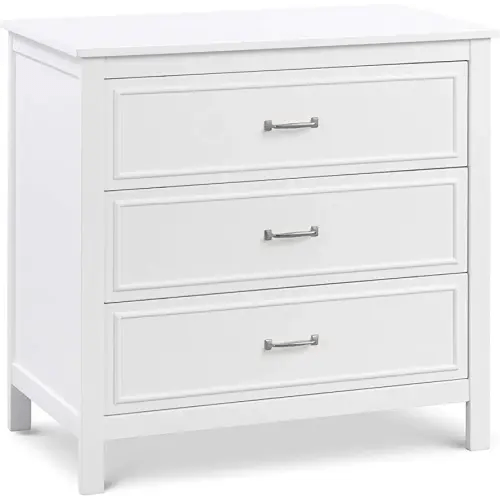 DaVinci Charlie 3-Drawer Dresser in White , 35x20x34 Inch (Pack of 1)