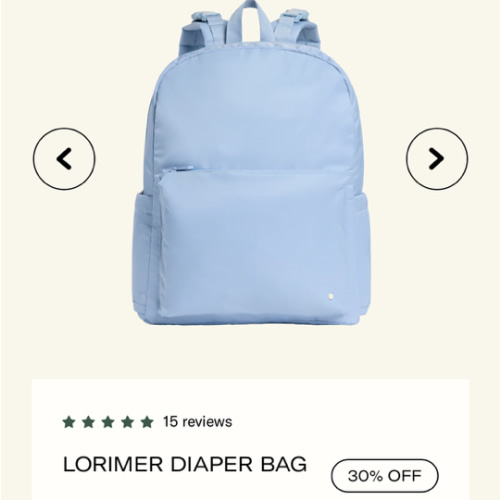 STATE Bags | Lorimer Diaper Bag Nylon Ice Blue