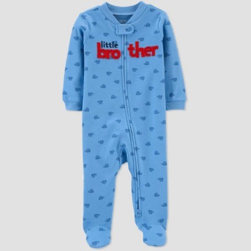 Baby Boys' Little Brother Turtle 1pc Pajama - Just One You® made by carter's Blue, Size: 3M