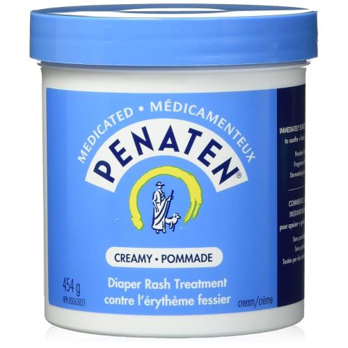 Penaten Medicated Diaper Rash Cream For Baby, Zinc Oxide Cream 454 grams 454g