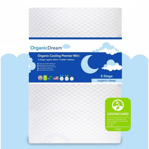 Organic Dream Certified Organic Cooling Premier Mini 2-stage Crib & Toddler Mattress