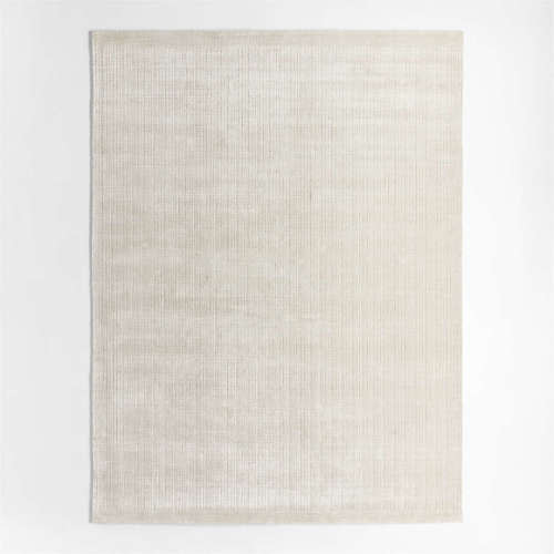 Solid Grid Ivory Kids Performance Area Rug 6'x9'