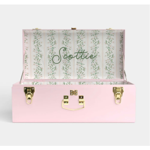 Petite Trunk - Pink - Darling Dogwood / Embroidery