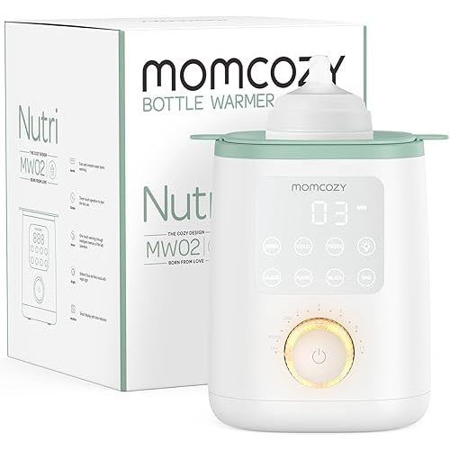 Momcozy Retain Nutrients Bottle Warmer, 9-in-1 Baby Bottle Warmer with Night Light, Accurate Temperature to Preserve Fullest Nutrients in Breast Milk, Bottle Warmers for All Bottles
