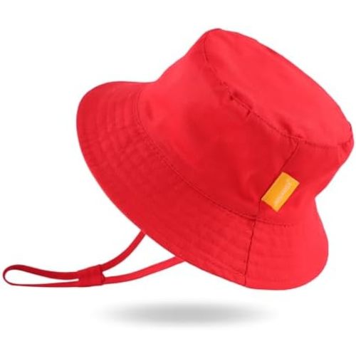 JANGANNSA Cotton Baby Sun Hat Infant Toddler Boys Girls Bucket Hats Summer Sun Protection Kids Beach Caps