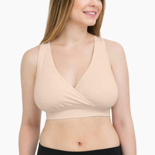 Kindred Bravely French Terry Racerback Nursing & Sleep Bra - Beige, Medium-Busty
