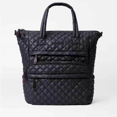 Metro Utility Quilted Backpack in Black | MZ Wallace