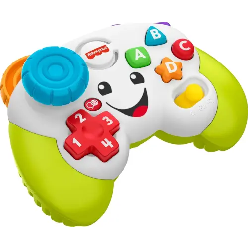 ​Fisher-Price Laugh & Learn Baby & Toddler Toy Game & Learn Controller Pretend Video Game with Music & Lights for Ages 6+ Months​ Multilanguage Version​