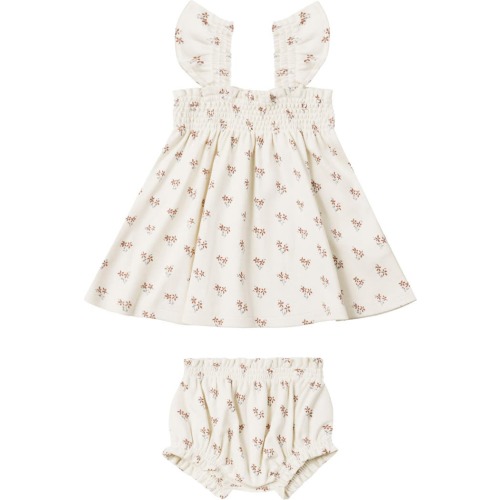 Baby Floral Smocked Organic Cotton Dress & Bloomers Set, 12-18M, Summer-Flower
