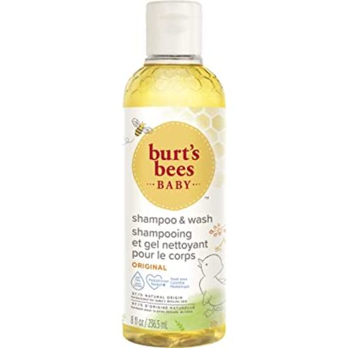 Burt’s Bees Baby Shampoo and Wash | Baby Wash for Hair and Body | Gentle for Daily Care | Tear Free Baby Bath | Paediatrician-Tested | Original | 236 ml