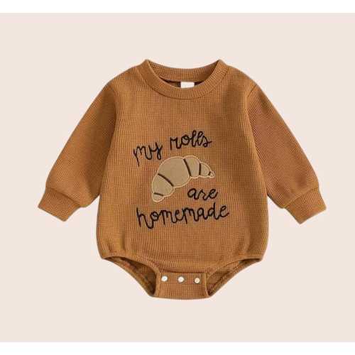 My Rolls Are Homemade Baby Romper.Croissant Rolls Baby Romper.Punny Baby Romper. Baby Onesie. Baby Rolls Onesie.Cozy Baby Romper. Baby Gift.