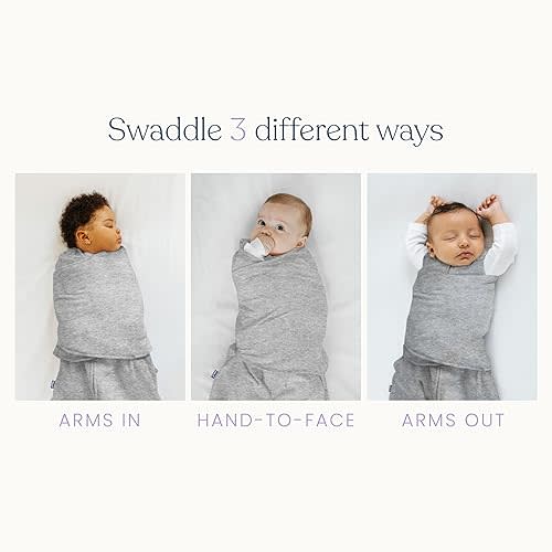HALO Micro-Fleece Sleepsack Swaddle, 3-Way Adjustable Swaddle Blanket, TOG 3.0, Daisy, Small, 3-6 Months