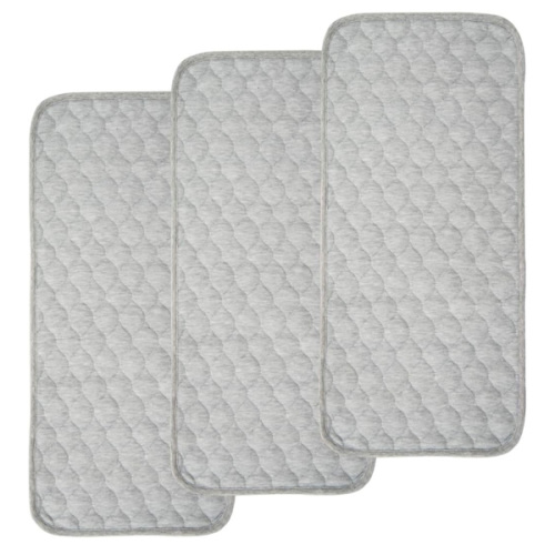 BlueSnail Quilted Thicker Waterproof Changing Pad Liners 3 Count(Gray 13” x 27”)