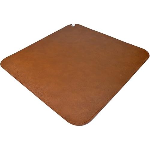 Linkidea Vegan Leather Splat Mat for Under High Chair Floor Protector (39" L x 39" W)
