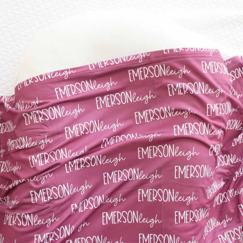 Personalized Baby Name Swaddle Blanket Font Duo | Best Selling Pinks