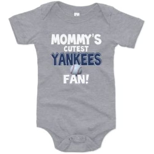 NanyCrafts Baby's Mommy's Cutest Yankees Fan Bodysuit, Baby Yankees Fan