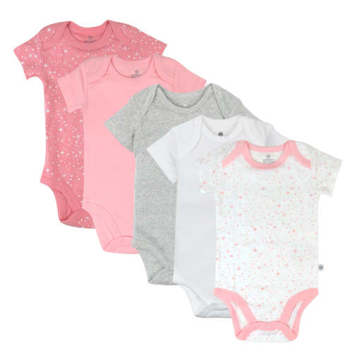 5-Pack Organic Cotton Short Sleeve Bodysuits | Honest Baby Clothing (3-6m)