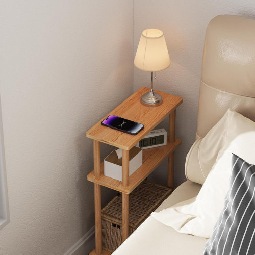 Ebern Designs Small Narrow Side Table, 3-Tier Skinny End Table For Small Spaces, Slim Nightstand With Storage Shelf, Bedside Table For Living Room, Bedroom | Wayfair