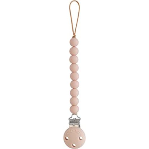 mushie 100% Silicone Baby Pacifier Clip BPA Free | Hera (Blush)