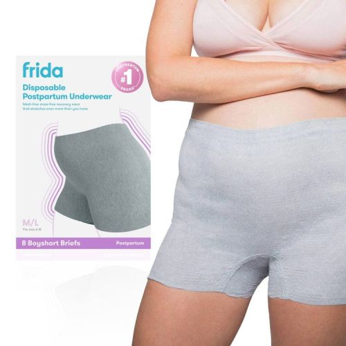 Frida Mom Disposable Postpartum Underwear Boy Shorts Briefs - M/L - 8ct