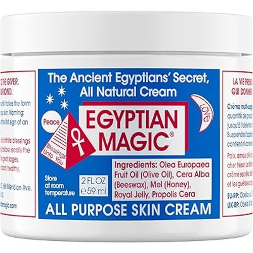 Egyptian Magic - All Purpose Face, Body, and Dry Skin Moisturizing Cream, Skin Protectant for Women & Men, Eczema Care Healing Balm, Scar Treatment, Stretch Marks, and Tattoo Aftercare, 2oz Jar