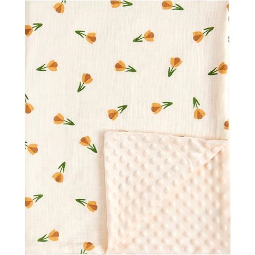 Lotus Karen Baby Blanket for Baby Girls and Boys Premium Flannel Soft Fabric Tulip Floral Ultra-Soft Texture for Your Baby’s Delicate Skin 30x40