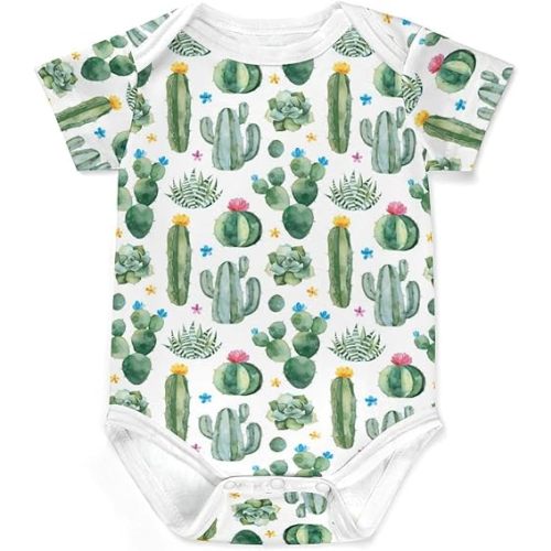 Cute Baby Onesie, Short Sleeve Infant Stuff Shower Gifts for Boys & Girls