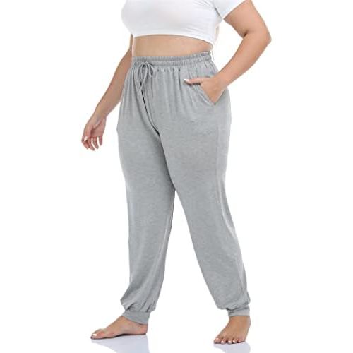 Kotii Women's Plus Size Joggers Plus Size Sweatpants Soft Lounge Pants Pajama Pants Workout Yoga Pants Casual