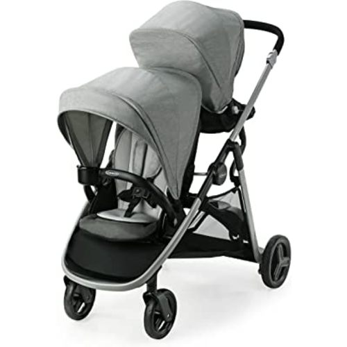 Graco Ready2Grow LX 2.0 Double Stroller Features Bench Seat and Standing Platform Options, Clark, (Pack of 1)