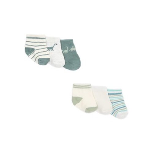 Carter's Child of Mine Newborn Boys Dino Crew Socks, 6-Pack