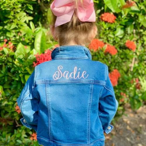 CreativelyCherylShop Personalized Toddler Denim Jacket