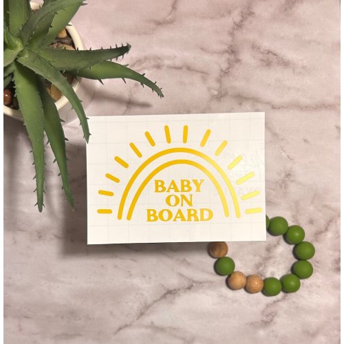 Baby On Board Decal | Sunshine Baby On Board Decal | Baby On Board Decal for Car | Baby On Board Sticker | Baby On Board Sticker for Car |