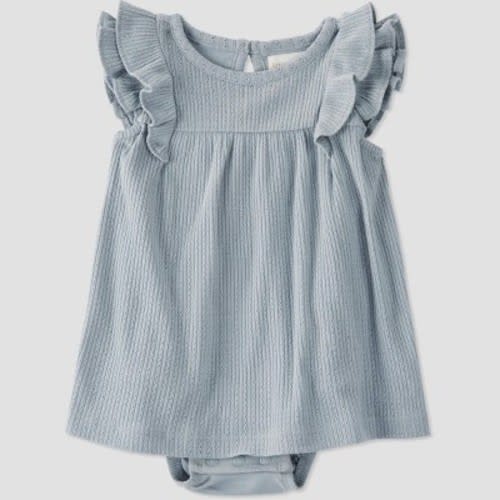 Little Planet by Carter's Organic Baby Girls' Bodysuit - Gray, Size: 6M
