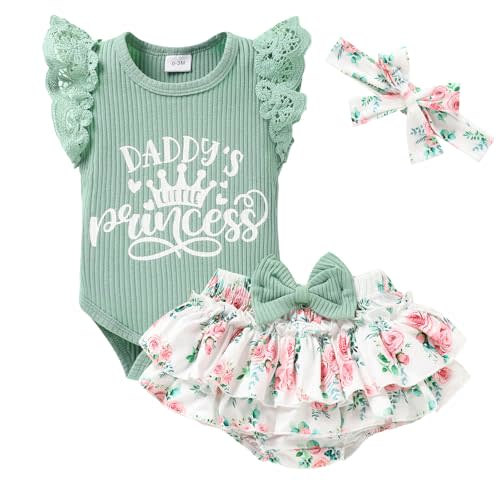 ZOELNIC Newborn Baby Girl Clothes Infant Ruffles Romper Shorts Set Floral Summer Outfits Cute Baby Clothes Girl