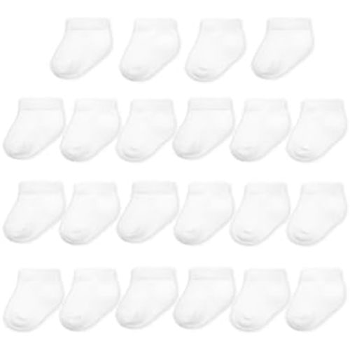 Fruit of the Loom Baby 22-Pack Grow & Fit Flex Zones Low Cut Stretch Socks - Unisex, Girls, Boys