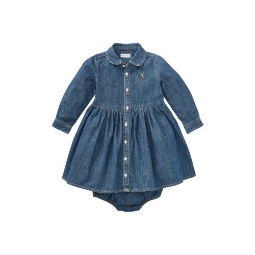 Long Sleeve Denim Shirtdress & Bloomers