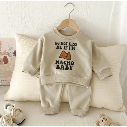 DON&#x27;T NOT KISS ME IF I&#x27;M NACHO BABY Baby Slogan Set