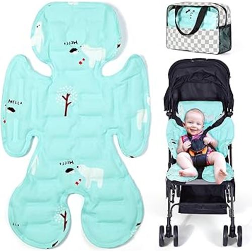Orzbow Car Seat Cooling Pad for Toddler, Double Sided - Universal Seat Cooler Pad, Gel Baby Cooling Mat Cushion for Stroller, Baby Chair, Child Safety Car Seat, Keep Baby Cool in Summer, Blue