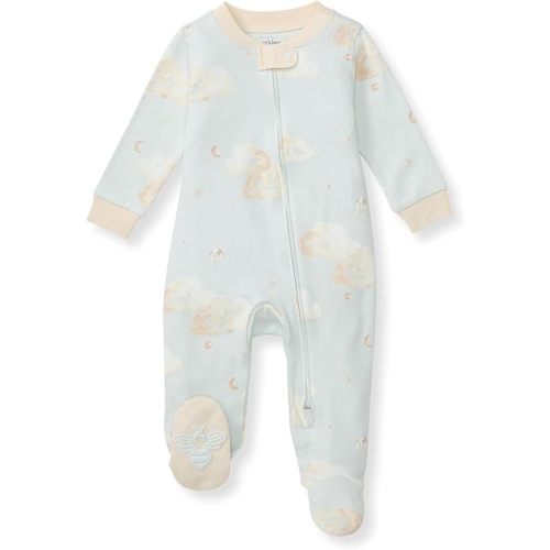 Burt's Bees Baby Boys' Sleep and Play Pjs, 100% Organic Cotton One-piece Zip Front Romper Jumpsuit Pajamas
