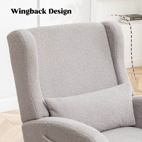 HOMYKA Teddy Nursery Rocking Chairs with Foot Rest