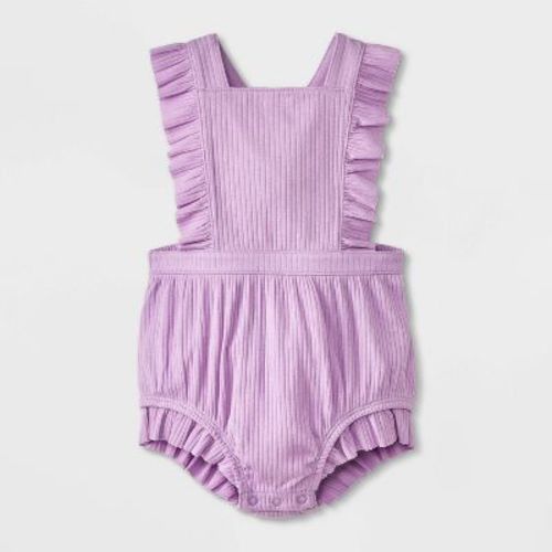 Baby Girls' Ruffle Romper - Cat & Jack™ Purple Newborn